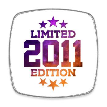 LIMITED EDITION 2011 15. GEBURTSTAG - Viereckiger Kühlschrankmagnet - Weiß - Vorne