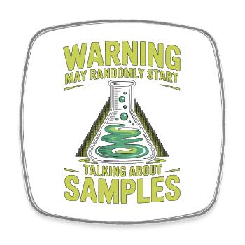 Lab Technician Warning May Randomly Medical Lab - Viereckiger Kühlschrankmagnet - Weiß - Vorne