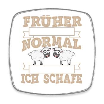 Schafe - Viereckiger Kühlschrankmagnet - Weiß - Vorne