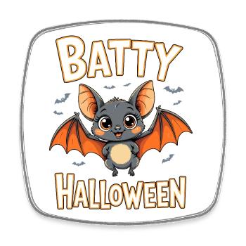 Fledermaus Halloween Kostüm süß Happy Batty - Viereckiger Kühlschrankmagnet - Weiß - Vorne