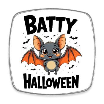 Chauve-souris Halloween Costume Drôle Batty Halloween - Magnet carré - blanc - Devant