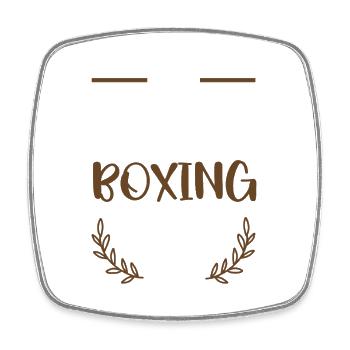 I Love Boxing - Viereckiger Kühlschrankmagnet - Weiß - Vorne