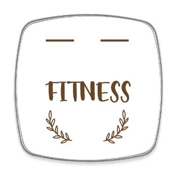 I Love Fitness - Square fridge magnet - white - Front