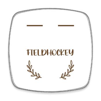 I Love Field Hockey Emblem - Square fridge magnet - white - Front