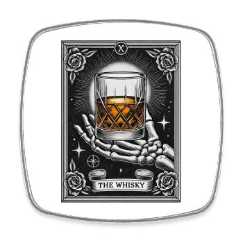 The Whisky - Mystische Tarotkarte - Viereckiger Kühlschrankmagnet - Weiß - Vorne