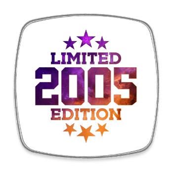 LIMITED EDITION 2005 21ST BIRTHDAY - Square fridge magnet - white - Front