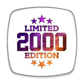 LIMITED EDITION 2000 25. GEBURTSTAG - Viereckiger Kühlschrankmagnet - Weiß - Vorne