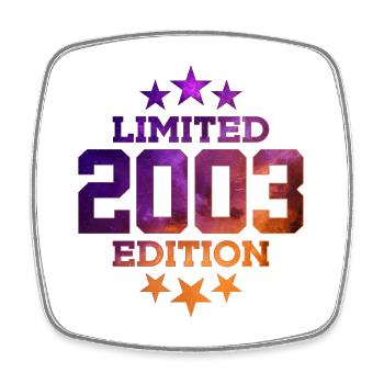 LIMITED EDITION 2003 23RD BIRTHDAY - Square fridge magnet - white - Front