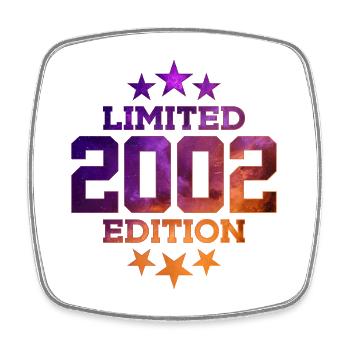LIMITED EDITION 2002 24TH BIRTHDAY - Square fridge magnet - white - Front