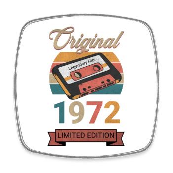 Original 1972 Limited Edition Geburtstag Geschenk - Viereckiger Kühlschrankmagnet - Weiß - Vorne