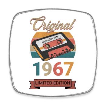 Original 1967 Limited Edition Geburtstag Geschenk - Viereckiger Kühlschrankmagnet - Weiß - Vorne