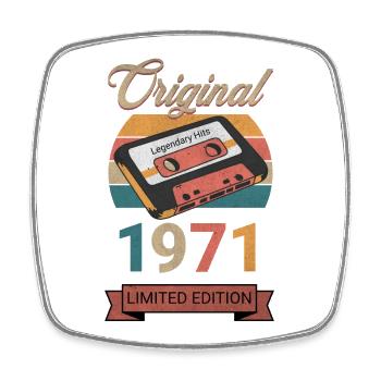 Original 1971 Édition Limitée Cadeau d’Anniversaire - Magnet carré - blanc - Devant