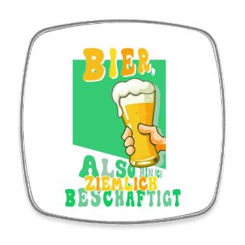 Amateurs de bière Dicton de bière Buveurs de bière Alcool - Magnet carré - blanc - Devant