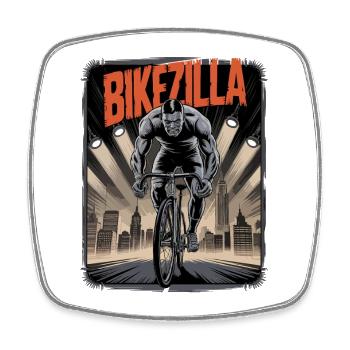 Bikezilla – Affiche Retro Monster Bike des années 1950 - Magnet carré - blanc - Devant