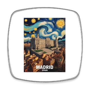 Madrid - Magnet carré - blanc - Devant