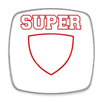 Super Firefighter, Vatertag, Weihnachten - Viereckiger Kühlschrankmagnet - Weiß - Vorne