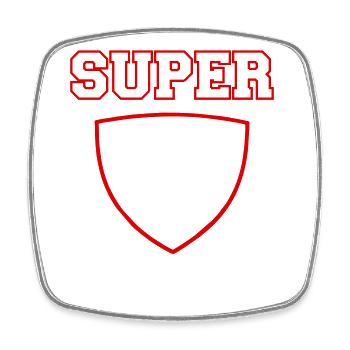 Super Padelist, Vatertag, Weihnachten - Viereckiger Kühlschrankmagnet - Weiß - Vorne