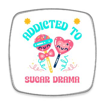 Candy Lover Fashion Sugar Junkie Vibes - Square fridge magnet - white - Front