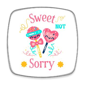 Sweet Sour Funny Candy Power Gift - Square fridge magnet - white - Front