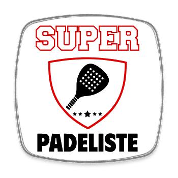 Super Padelist, Vatertag, Weihnachten - Viereckiger Kühlschrankmagnet - Weiß - Vorne