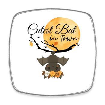 Voll BoHo Cutest Bat in Town - Viereckiger Kühlschrankmagnet - Weiß - Vorne