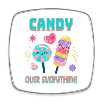 Mode accro au sucre mignon coquin - Magnet carré - blanc - Devant