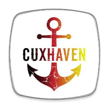 Anker Cuxhaven Nordsee - Viereckiger Kühlschrankmagnet - Weiß - Vorne