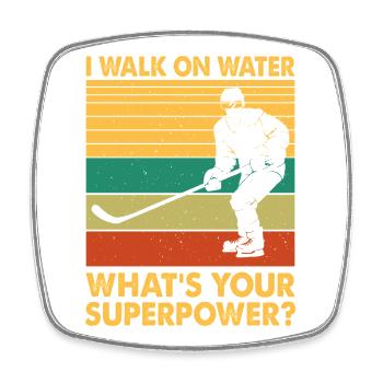 Hockey Eishockey Eishockeyspieler Geschenk - Square fridge magnet - white - Front