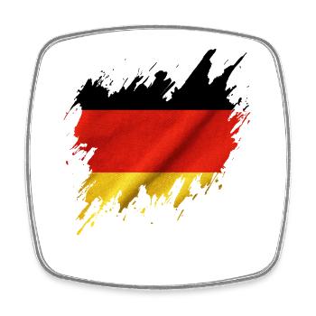 Deutsche Flagge, gerissener Stil - Viereckiger Kühlschrankmagnet - Weiß - Vorne
