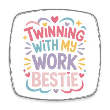 Freundin Beruf Spruch Lustiges Arbeit Job Geschenk - Viereckiger Kühlschrankmagnet - Weiß - Vorne
