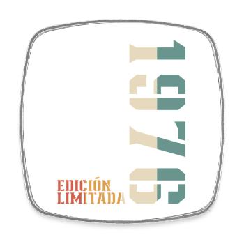 Original 1976 Vintage Retro Birthday Gift - Square fridge magnet - white - Front