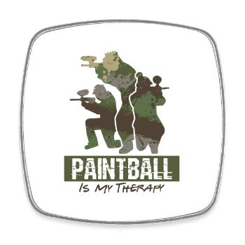 Paintball is my Therapy Classic Paintball - Square fridge magnet - white - Front