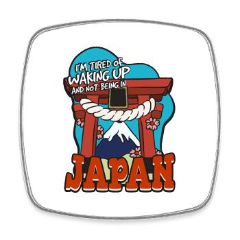 J’en ai marre de me réveiller et de ne pas être au Japon - Magnet carré - blanc - Devant