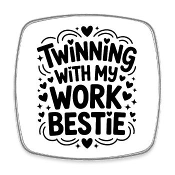 Freundin Beruf Spruch Lustiges Arbeit Job Geschenk - Viereckiger Kühlschrankmagnet - Weiß - Vorne