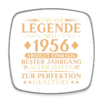 Vintage 1956 Birthday 70 Years Gift - Square fridge magnet - white - Front
