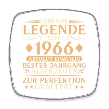 Vintage, 1966, Anniversaire, 60 ans, Cadeau - Magnet carré - blanc - Devant