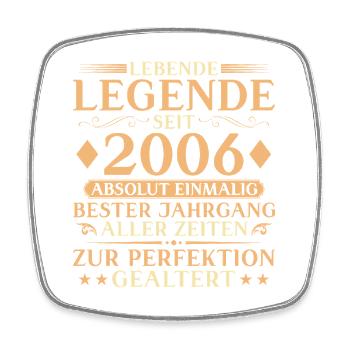 Vintage 2006 Birthday 20 Years Gift - Square fridge magnet - white - Front