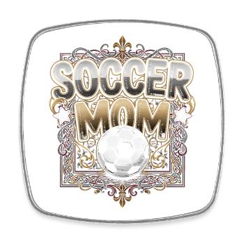  Vintage Fußball Mama Männer Frauen Kinder Spielta - Viereckiger Kühlschrankmagnet - Weiß - Vorne