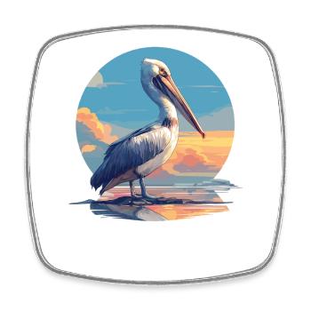 Pélicans Pélican - Magnet carré - blanc - Devant