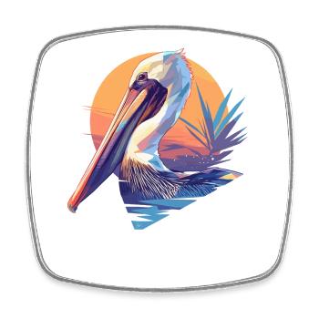 Pélicans Pélican - Magnet carré - blanc - Devant