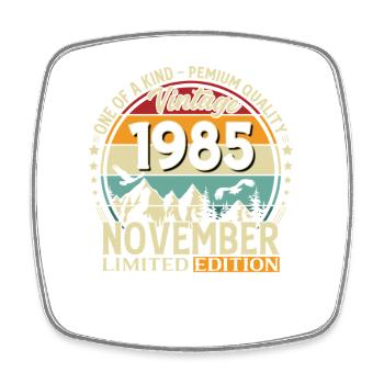 40ème Anniversaire Millésime Novembre Millésime 1985 - Magnet carré - blanc - Devant