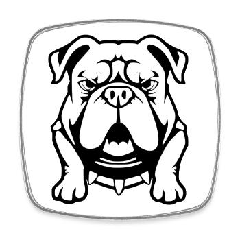 Cadeau T-shirt Bulldogs - Magnet carré - blanc - Devant