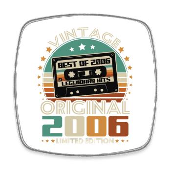 Original 2006 Vintage Vintage Birthday Retro - Square fridge magnet - white - Front