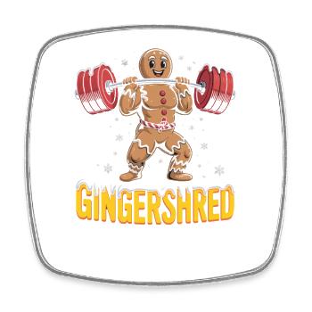 Christmas Gingerbread Pumper Gym Bodybuilding - Viereckiger Kühlschrankmagnet - Weiß - Vorne