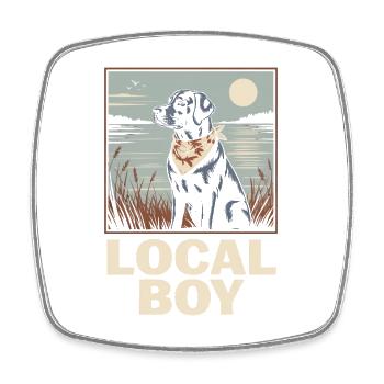 Local Boy Labrador Jagdhund Entenjagd - Viereckiger Kühlschrankmagnet - Weiß - Vorne