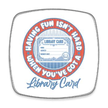 Library Day Librarian Reading Librarian - Square fridge magnet - white - Front