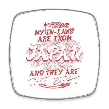 Japanese mother-in-law Japan - Square fridge magnet - white - Front