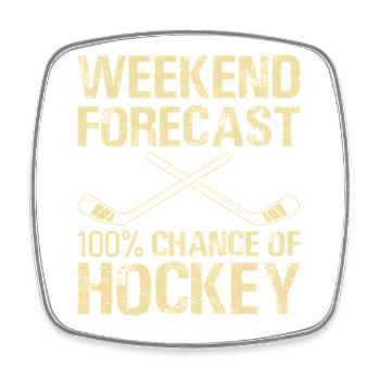 Hockey Eishockey Eishockeyspieler Geschenk - Square fridge magnet - white - Front