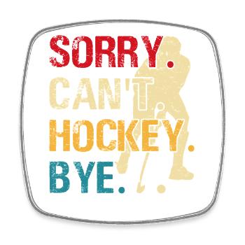 Hockey Eishockey Eishockeyspieler Geschenk - Square fridge magnet - white - Front