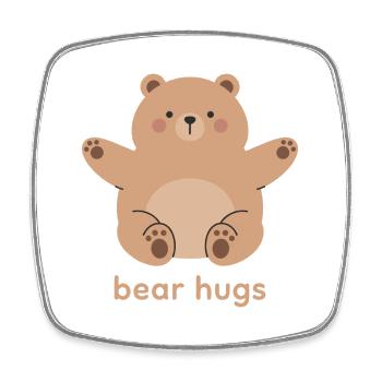 Illustration des câlins d’ours - Magnet carré - blanc - Devant